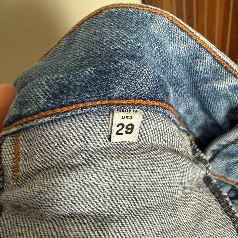 ASKK NY Brighton Crop Wide Leg Jeans High Rise Raw Hem US 29 - Picture 8 of 9